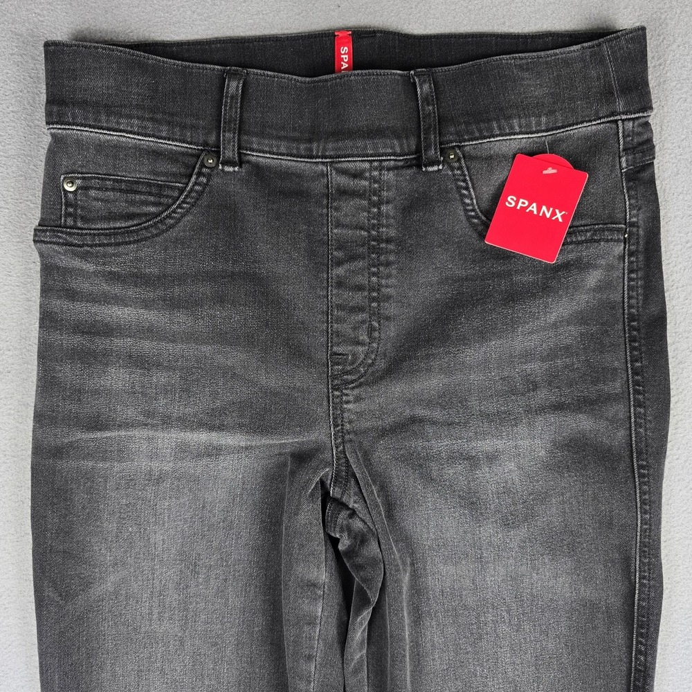 Spanx Jeans Womens Small‎ Vintage Black Straight Leg Stretch Pull On 20355R